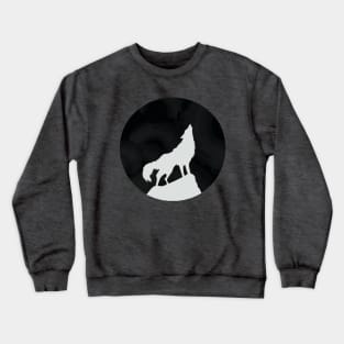 howling at the moon wolf Crewneck Sweatshirt